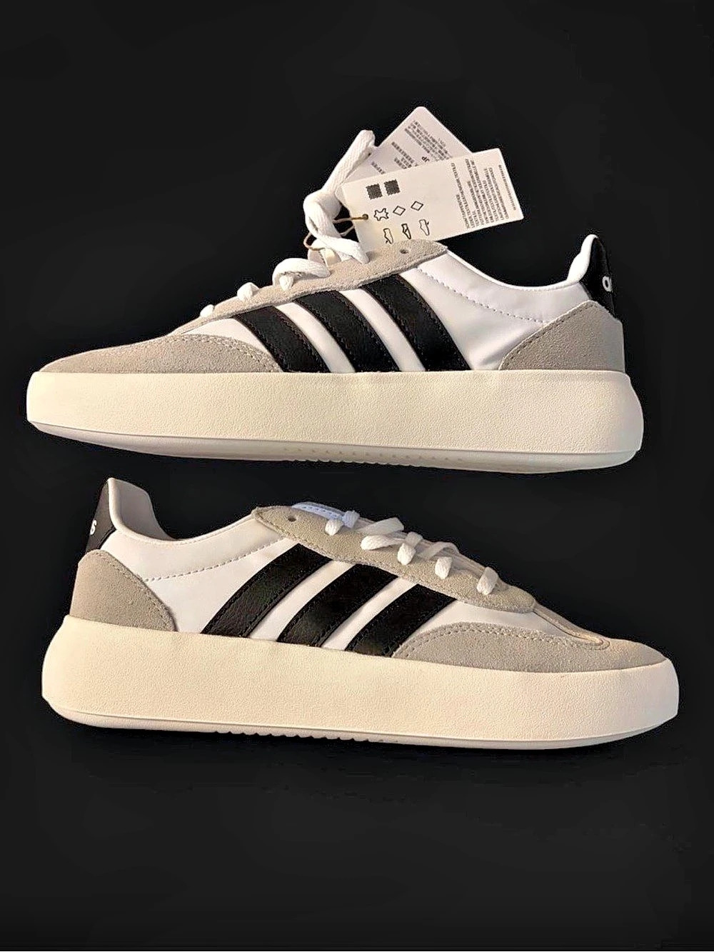 Adidas Barreda Decode J White & Black Sneakers US 6.5 Y NWT